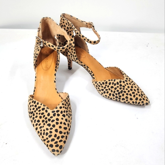 Corso Como Devorah Leopard Print Ankle Strap Heels 10 - Picture 1 of 7